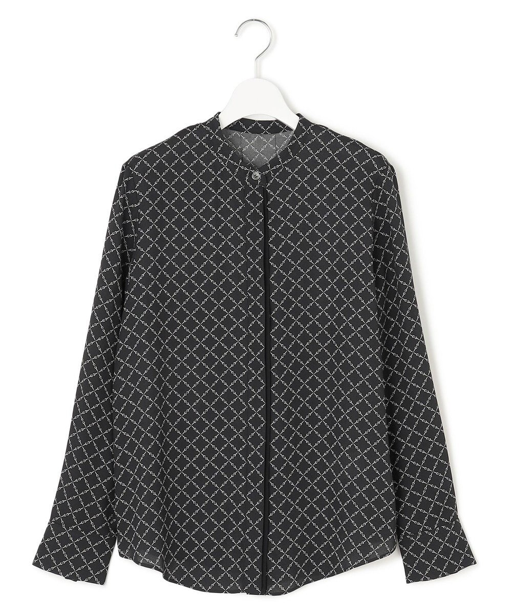 ICB L 【新色追加・WEB限定カラーあり・接触冷感・UVケア・速乾・洗える】BackSatinAmunzen バンドカラーブラウス 