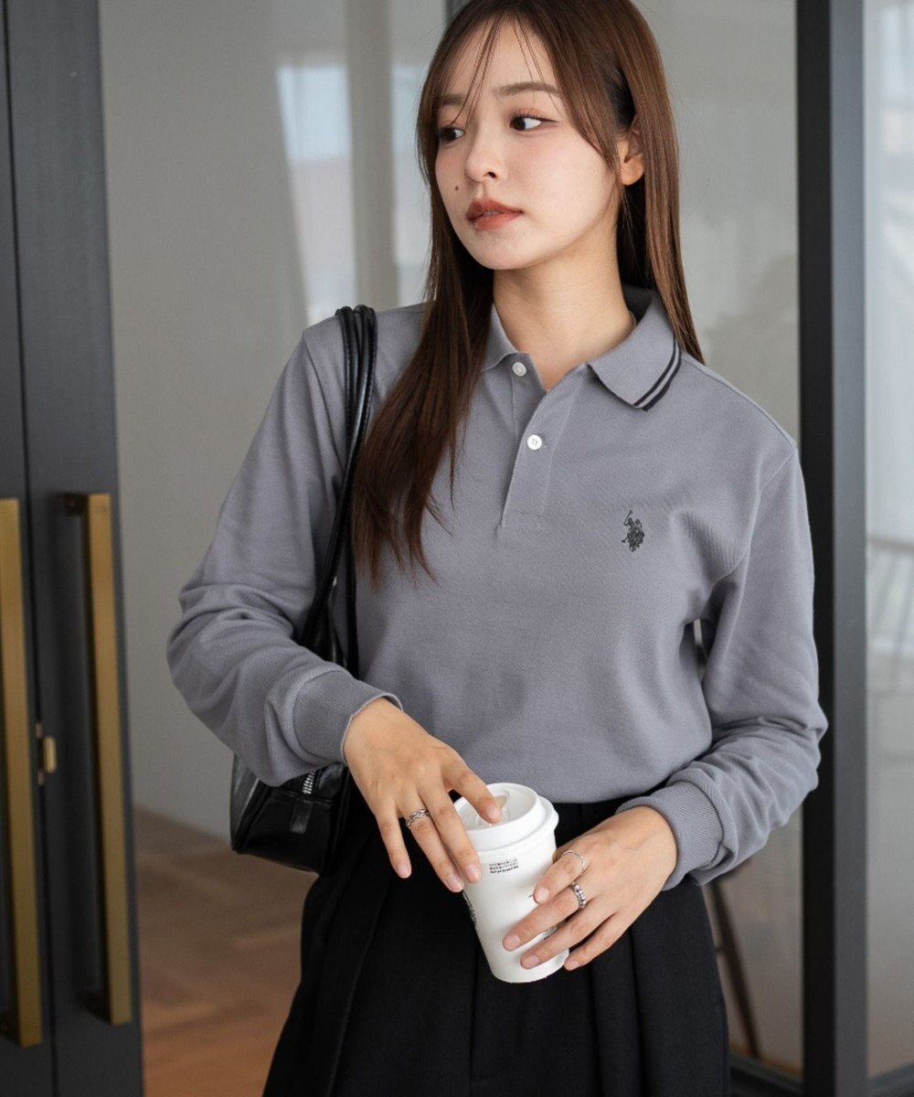 WEGO 【25年秋冬新作/ユニセックスITEM/SMLサイズ展開】別注USPOLOラインポロシャツ（長袖） 