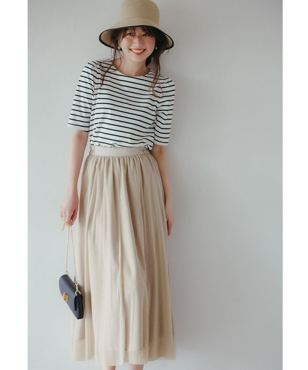 ANY SIS 【スタイリストコラボ】ジレ×ラメチュールスカート セットアップ 