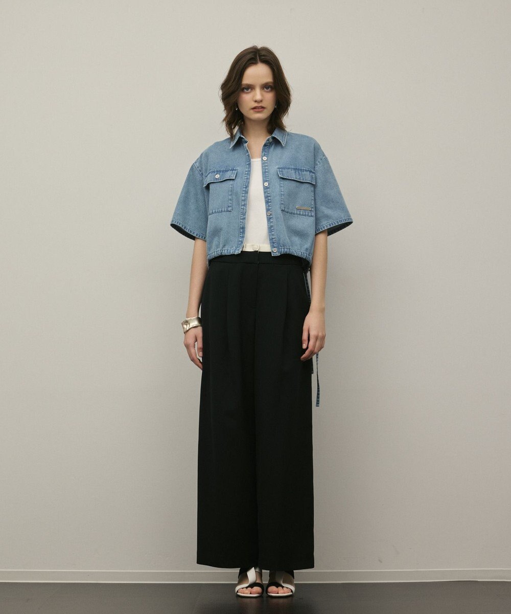 GRACE CONTINENTAL ハーフスリーブデニムシャツ 