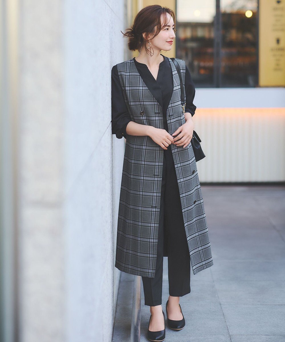 ANY SIS 【洗える】サイドバックルタックテーパード パンツ 