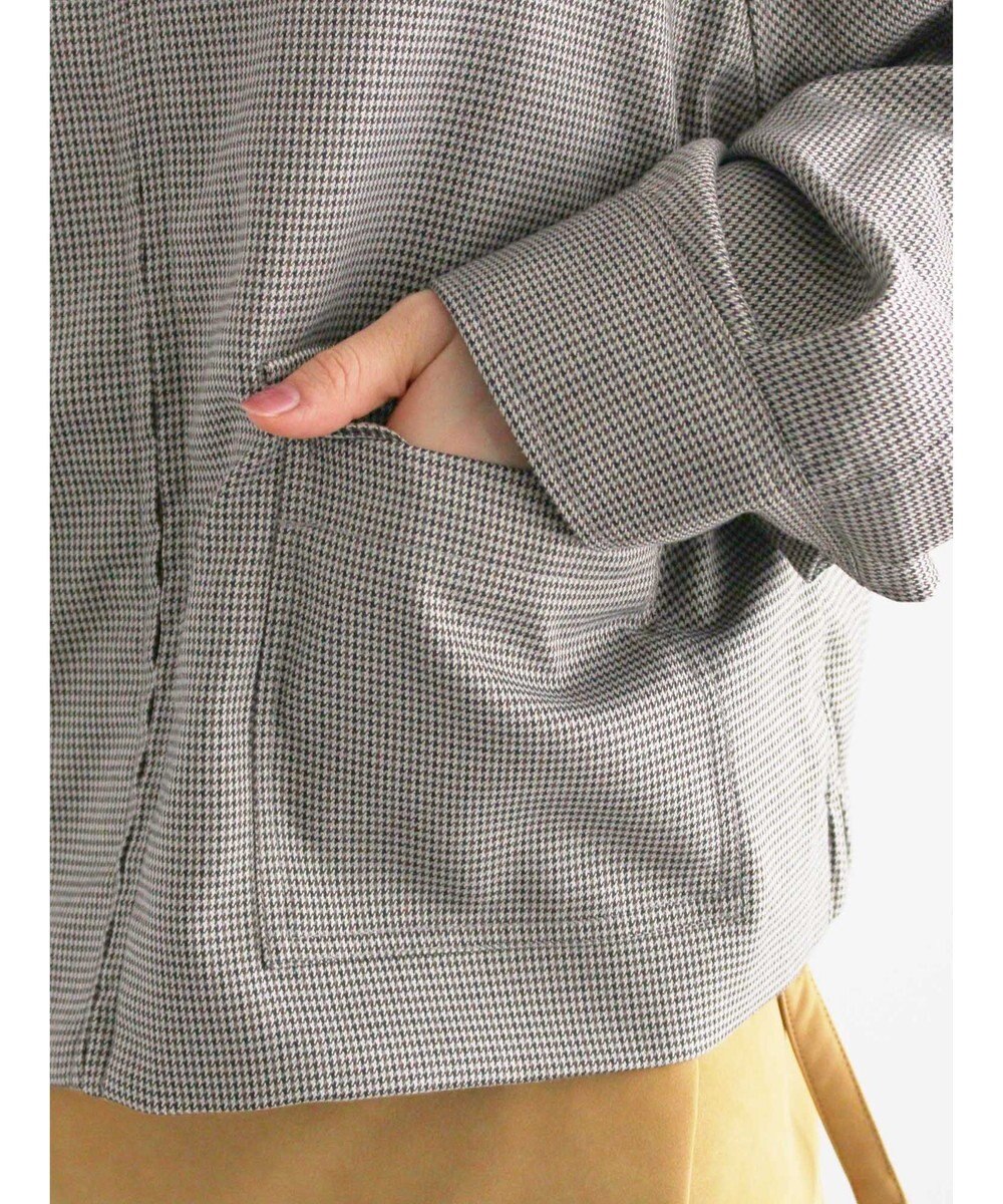 Te chichi ファブリックアソート衿付きブルゾン 