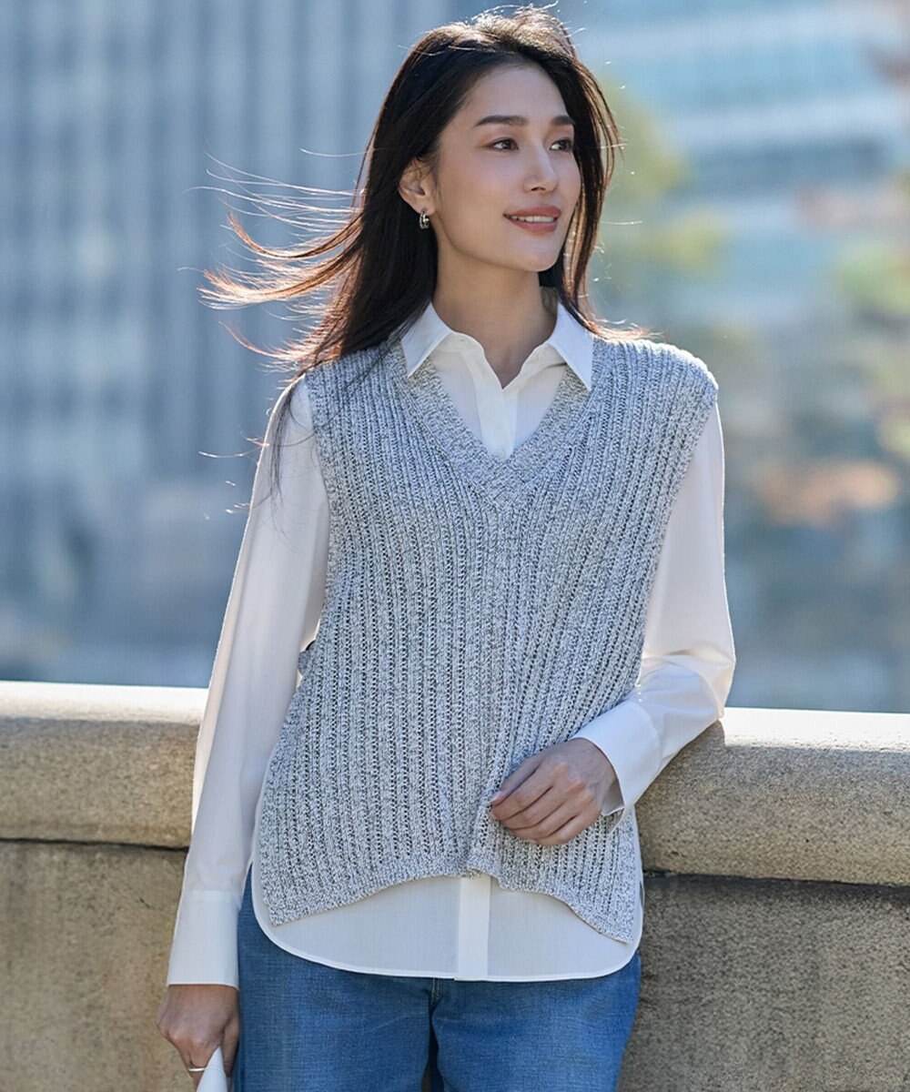 ICB コットンツイスター ニットベスト 