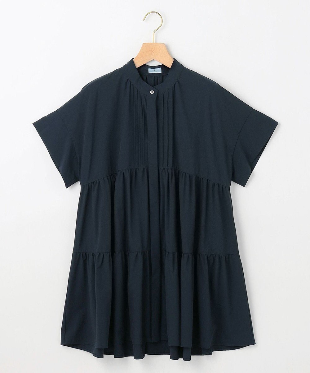 組曲 S スーパーライトストレッチティアード ブラウス 