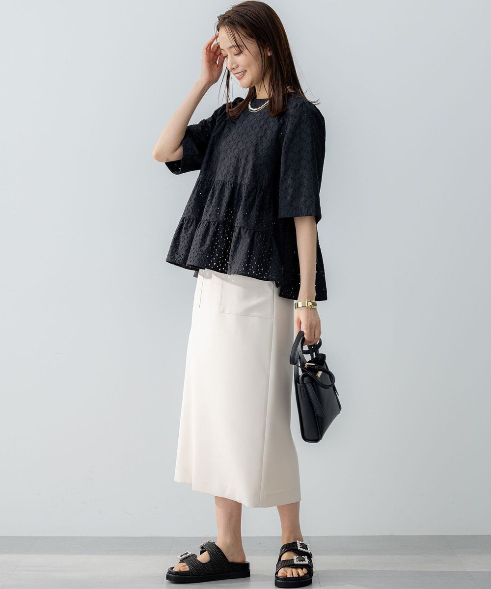 組曲 【WEB限定】オシャクロスタイト スカート 