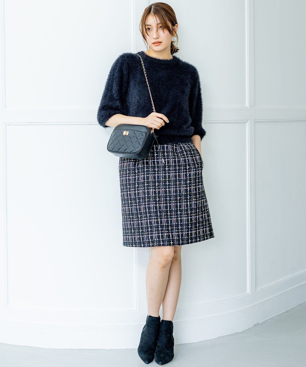 組曲 L ファンシーツィード ミニスカート 