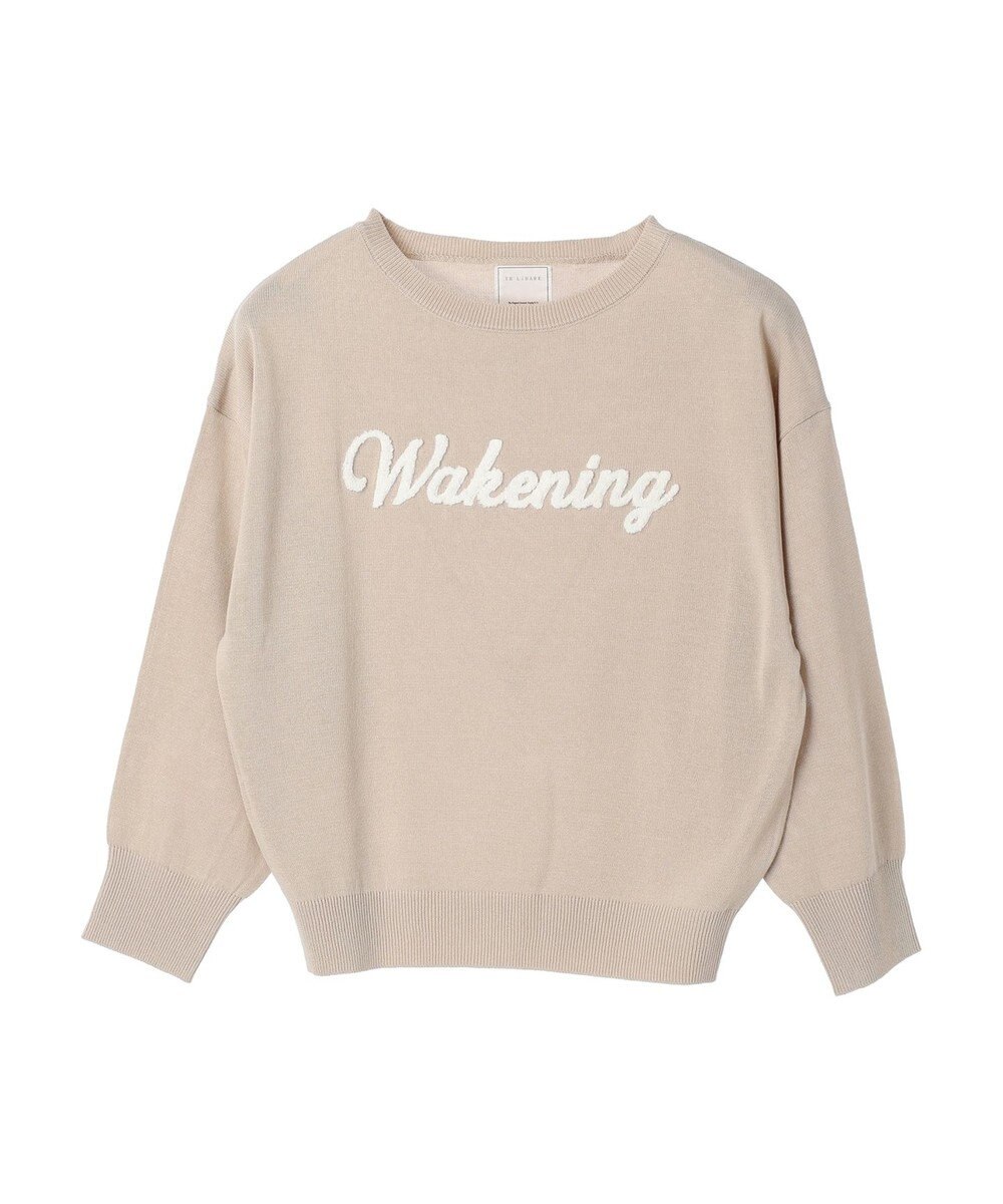 Green Parks さがら刺繍入りニットプルオーバー 