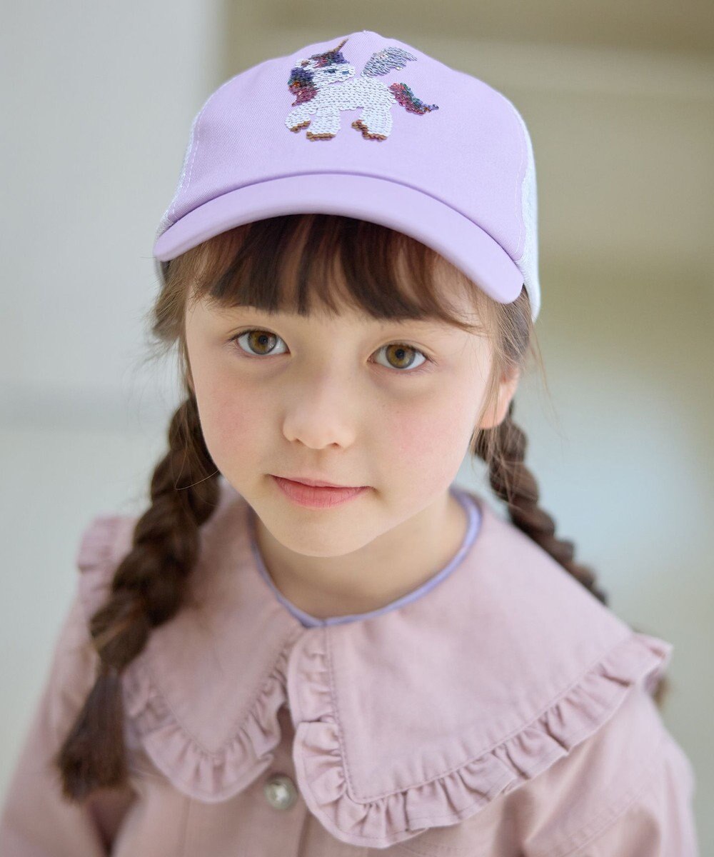 ANY KIDS スパンコール メッシュ キャップ 