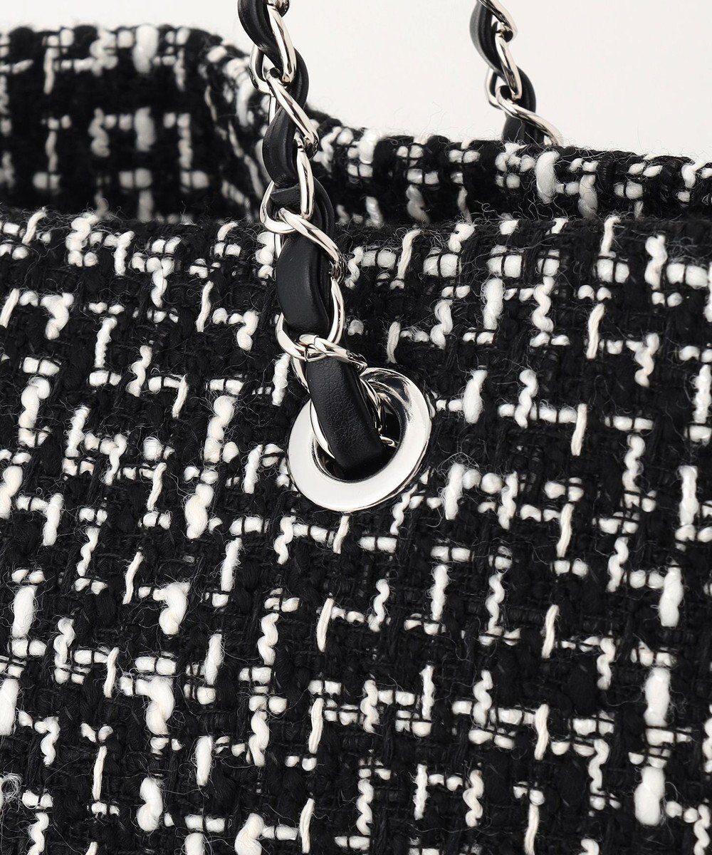 ICB フリンジツイードトート 