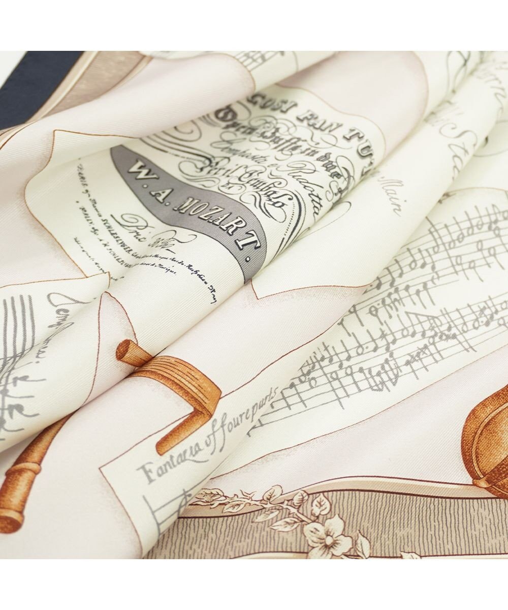 Marca 【伝統横濱スカーフ】モーツァルト  小判 シルクツイル スカーフ 