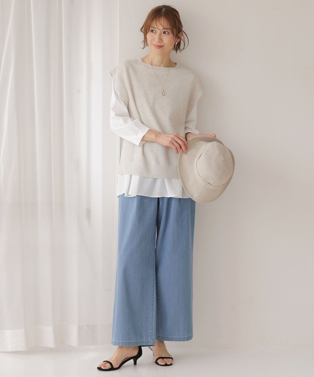 J.PRESS LADIES 【WEB限定カラーあり】スムースジャージー フレアー カットソー 