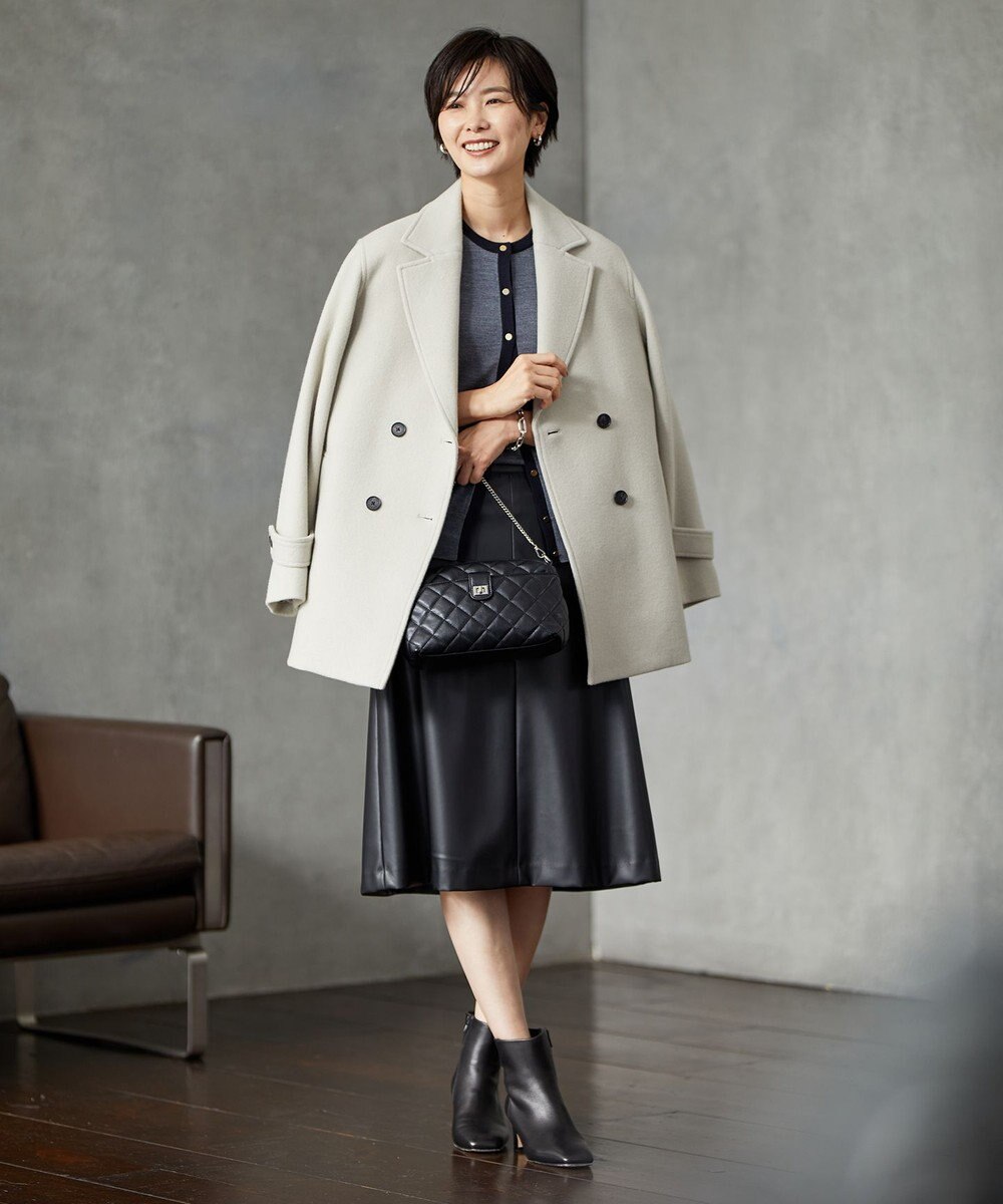 J.PRESS LADIES Jackal 140s ソフトメルトン Pコート 