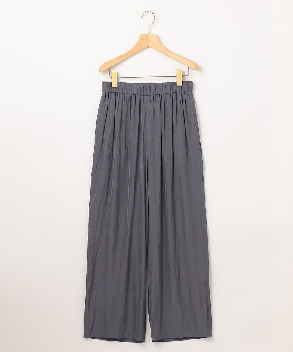 組曲 【洗える】ギャザーライトデシン パンツ ロング丈 