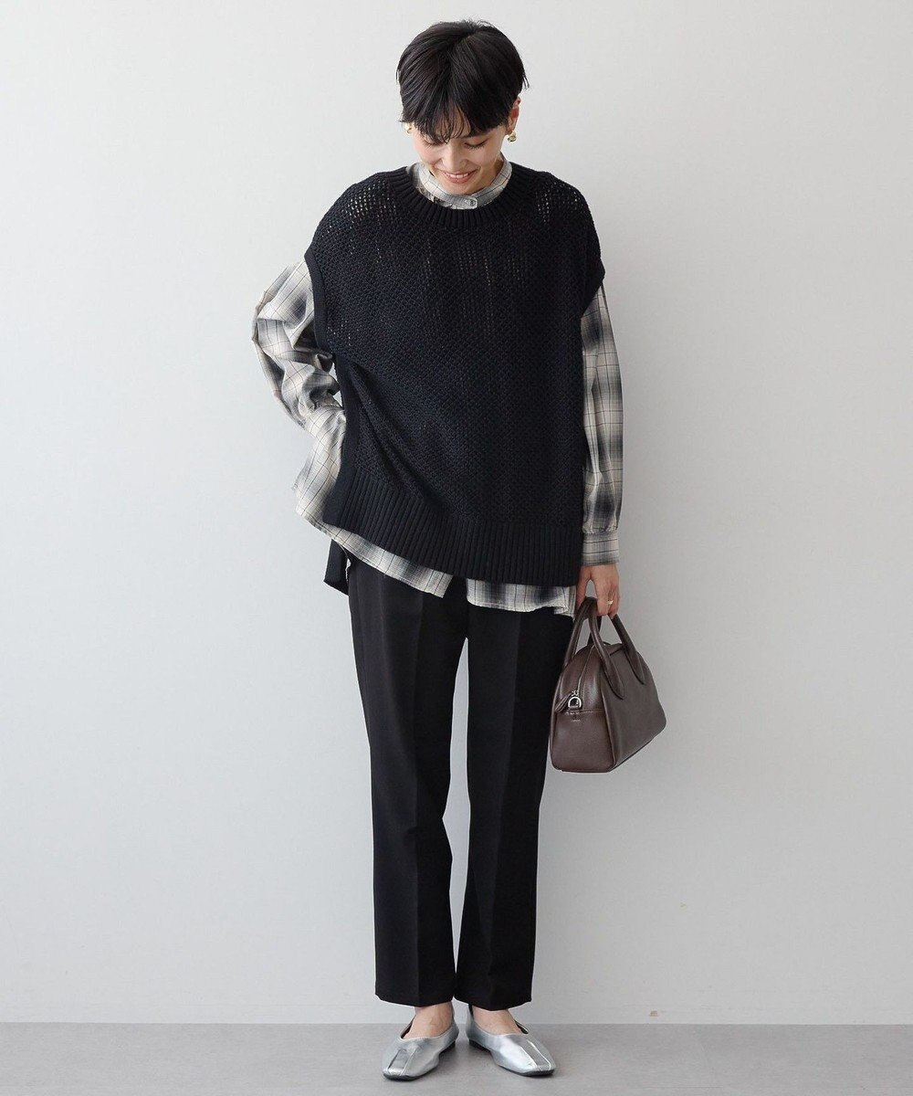 AMERICAN HOLIC ＳＥＴ　イージーケアギャザーシャツ＋ニットベスト 