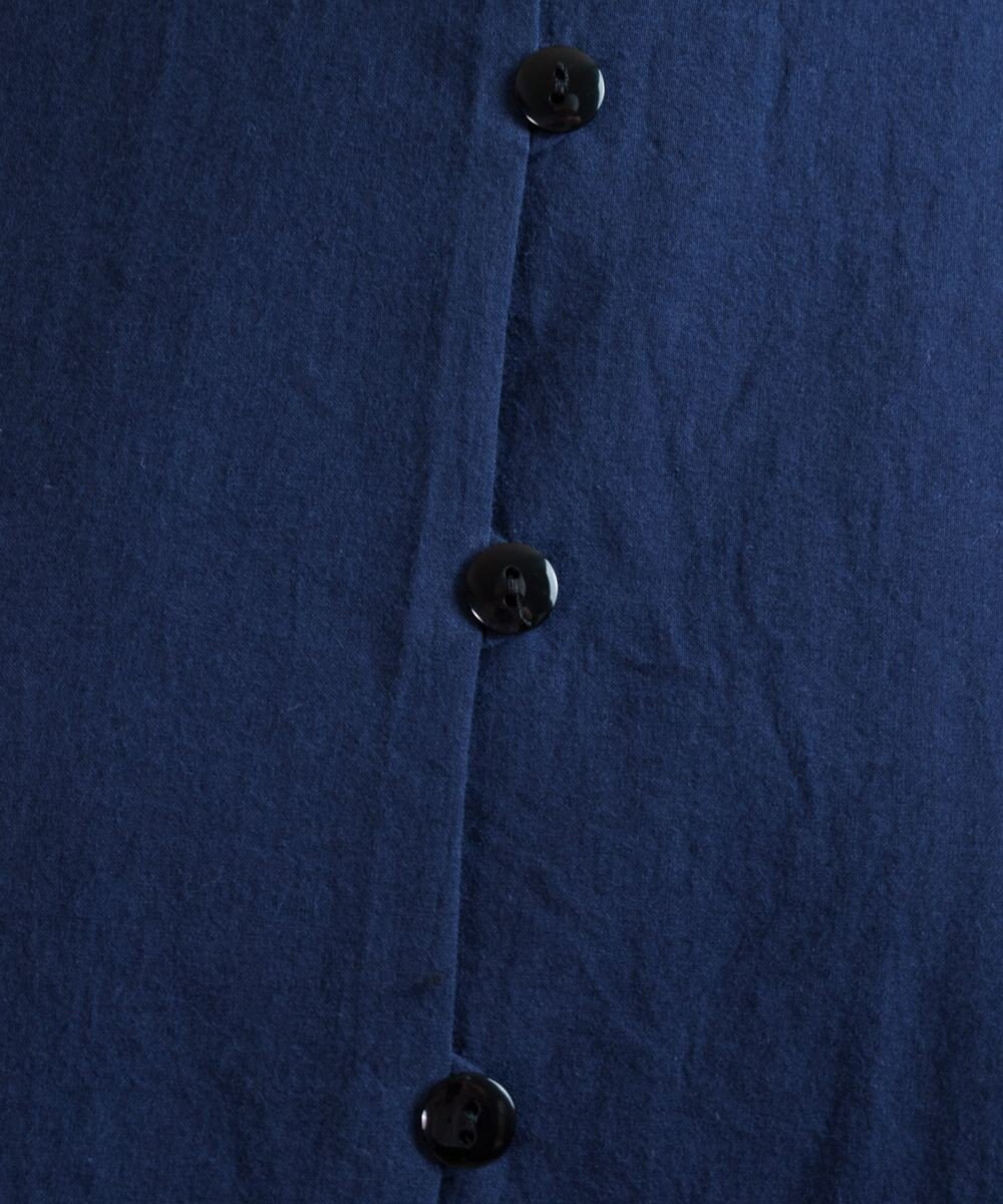 muuc コットンローン長袖ブラウス 