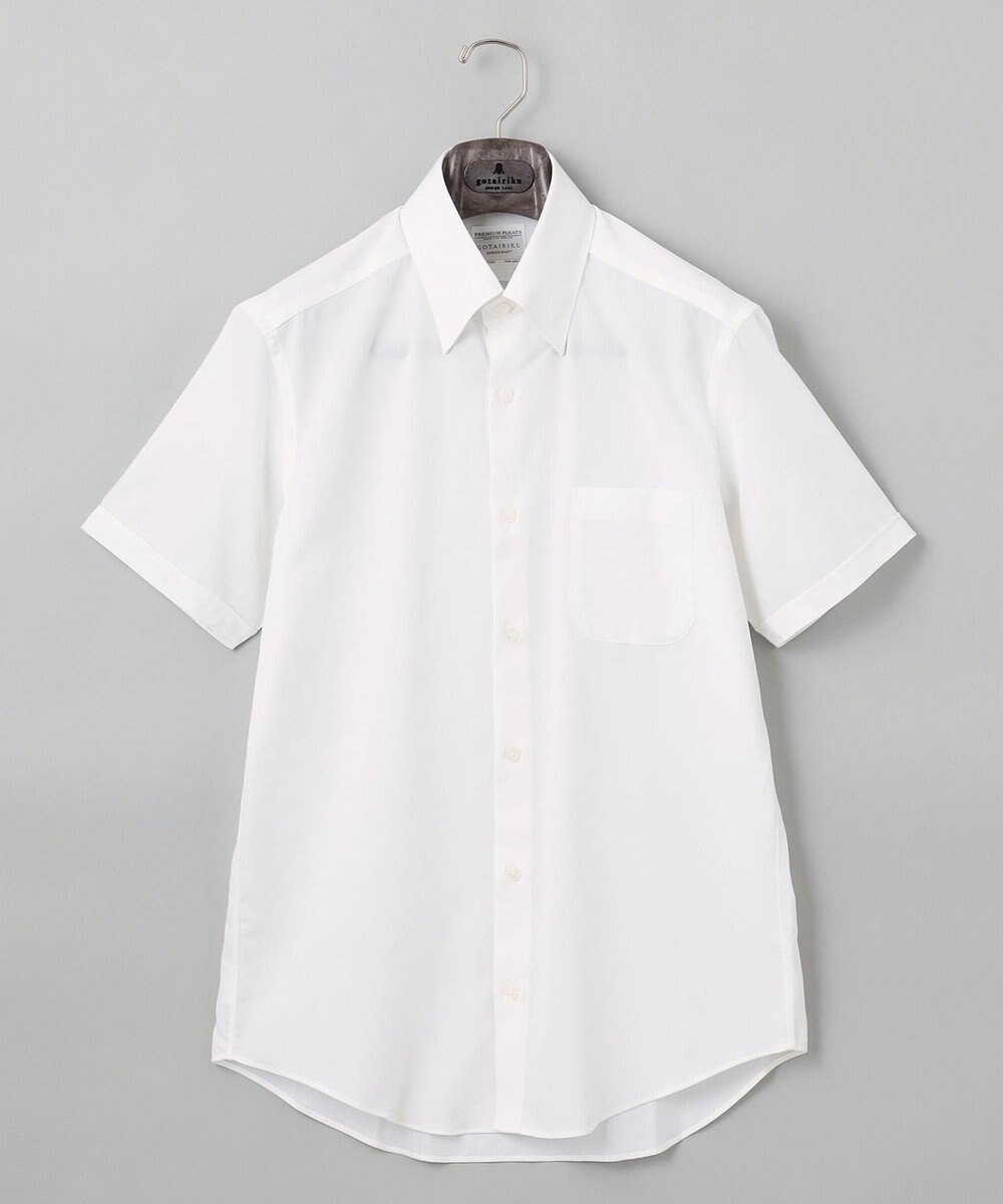 GOTAIRIKU 春夏向け【形態安定】SUMMERPREMIUMPLEATS_スナップダウンカラー 半袖ドレスシャツ(26年モデル) 