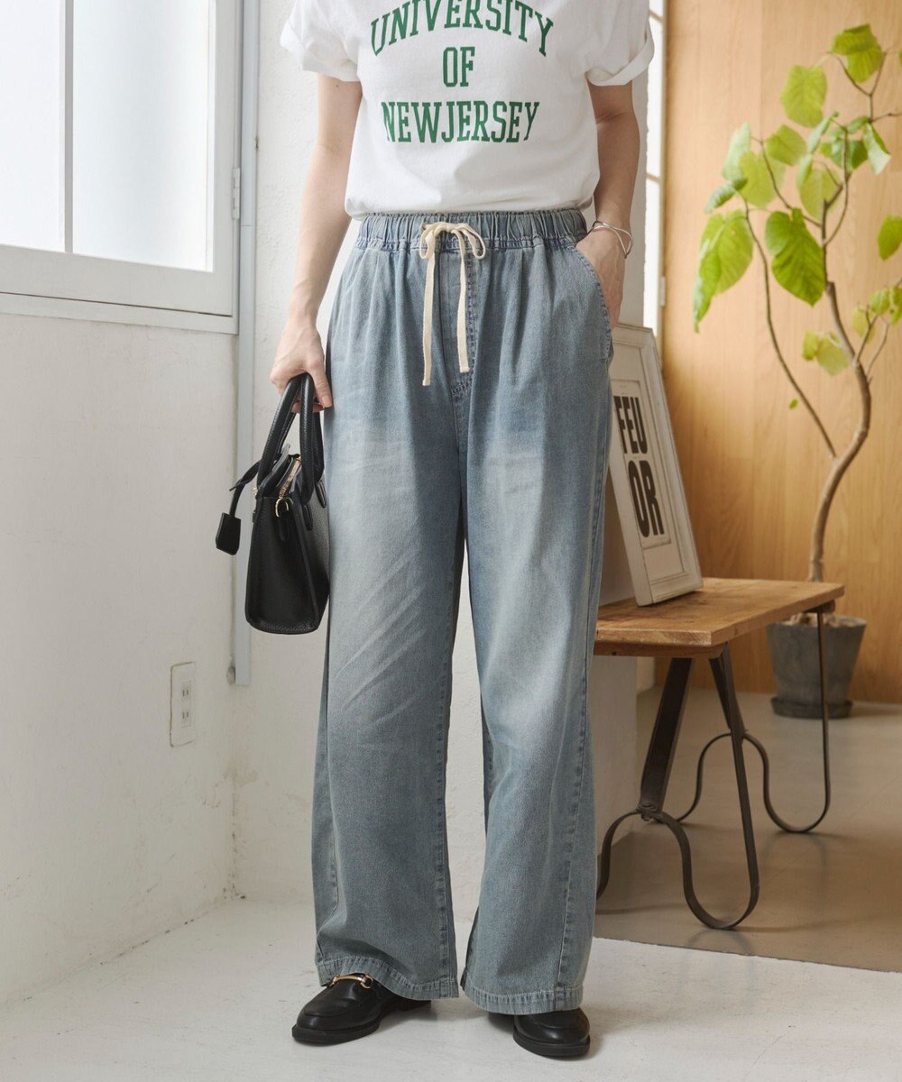 WEGO 【ANGIE VINTAGE】デニムイージーパンツ 