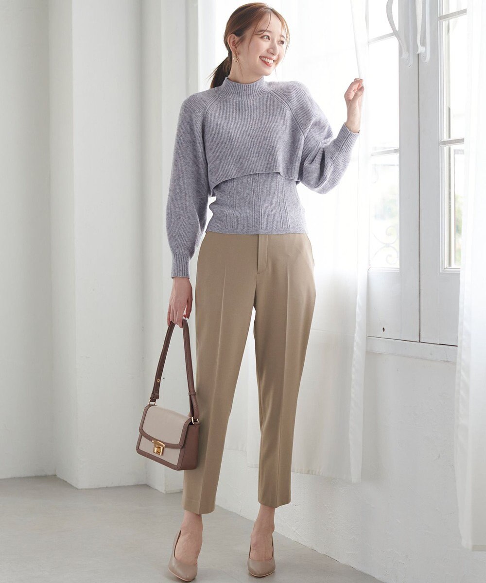 ANY SIS 【保温性あり/洗える】サーモ 2WAYストレッチ テーパード パンツ 