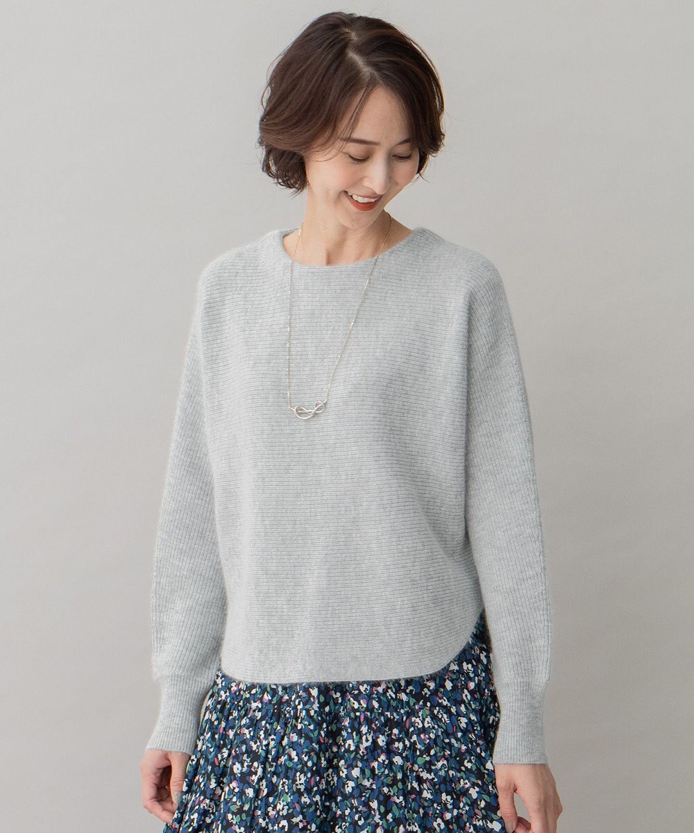 自由区 L 【洗える】シャイニールレックス ドルマンスリーブニット 