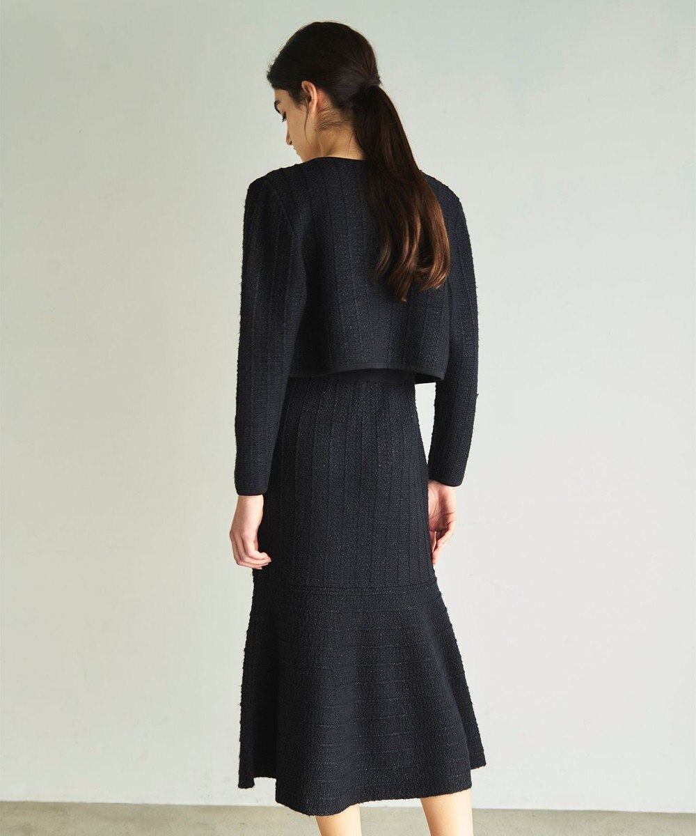 GRACE CONTINENTAL ツイードショートニットカーディガン 