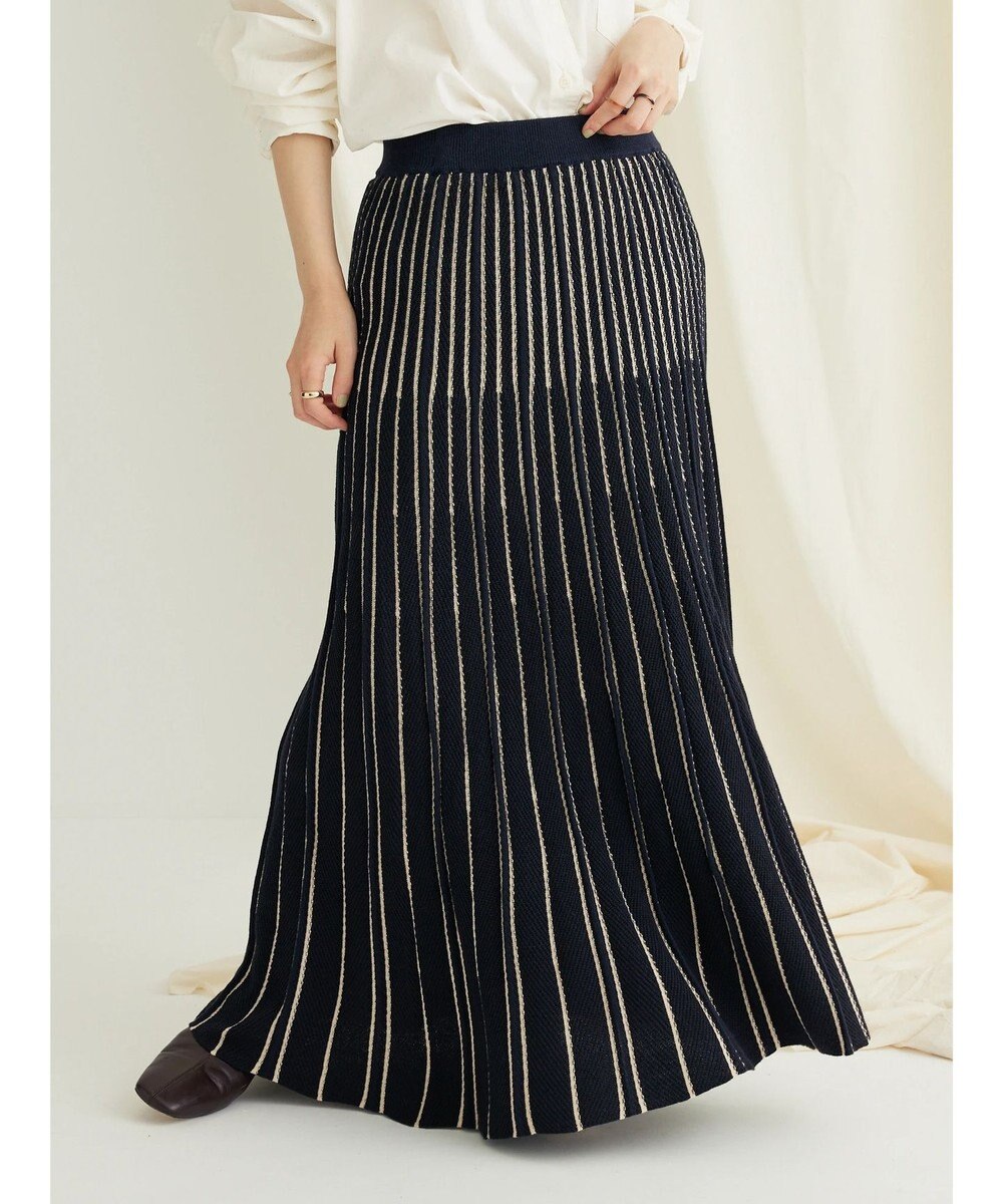 CRAFT STANDARD BOUTIQUE 配色ストライプニットスカート 