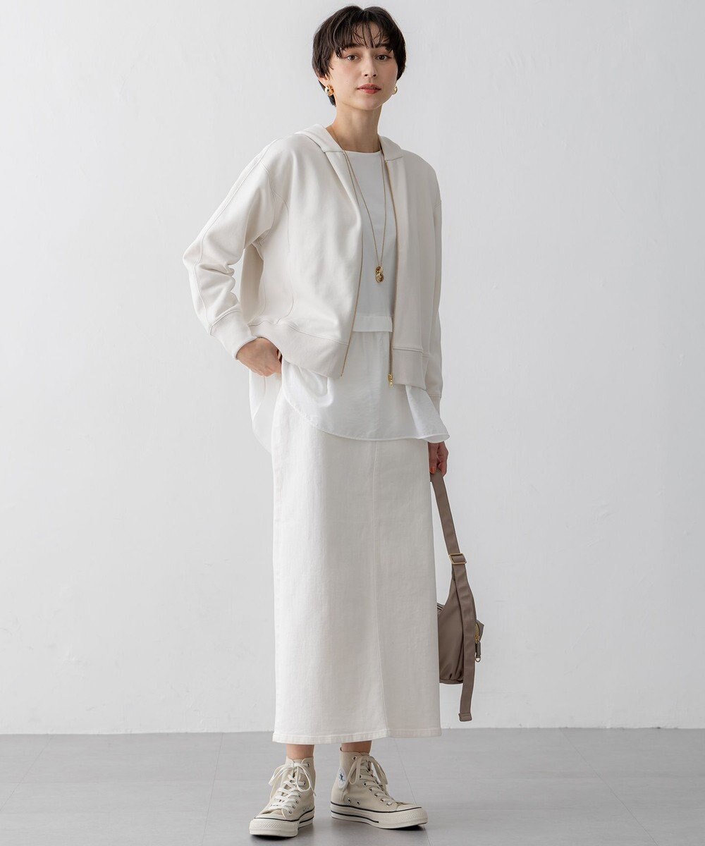 23区 【洗える】シアータフタ コンビ カットソー 