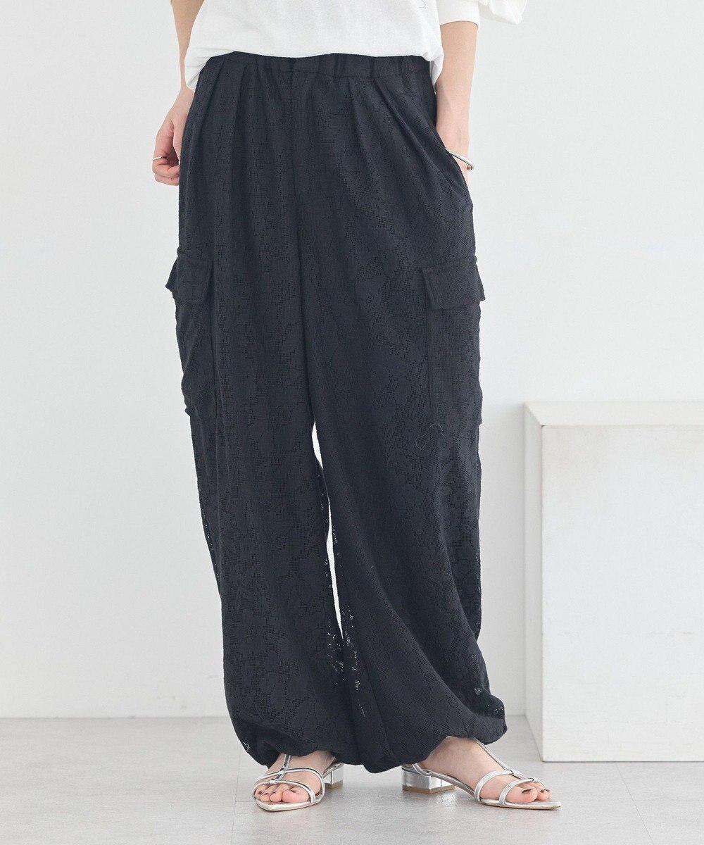 earth music&ecology 総レースカーゴパンツ 