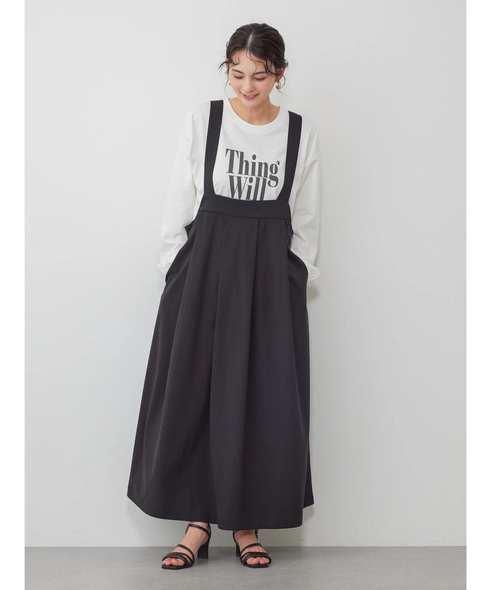 AMERICAN HOLIC 丈違いフロントタックジャンバースカート 