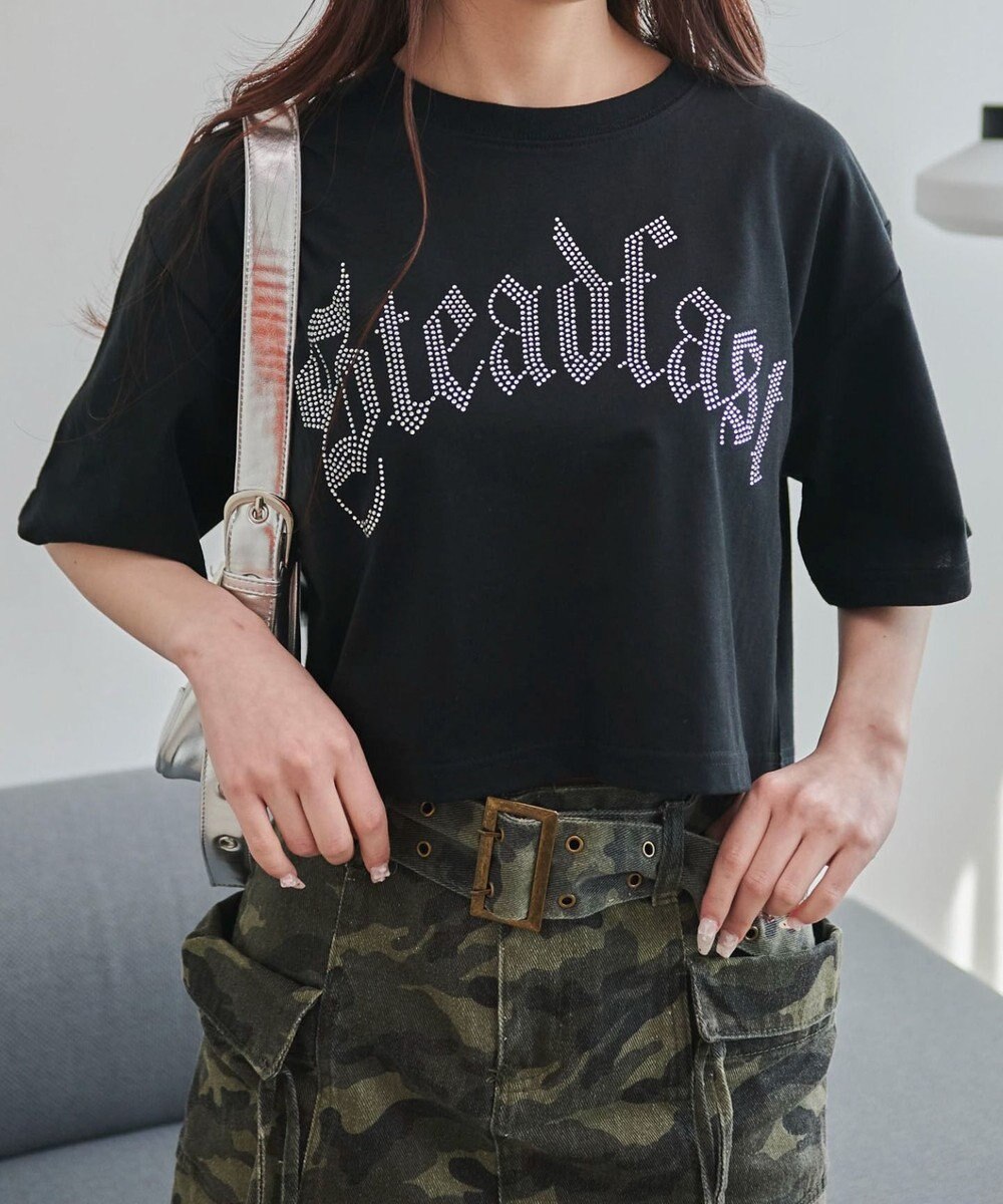 WEGO ラインストーンショートT 