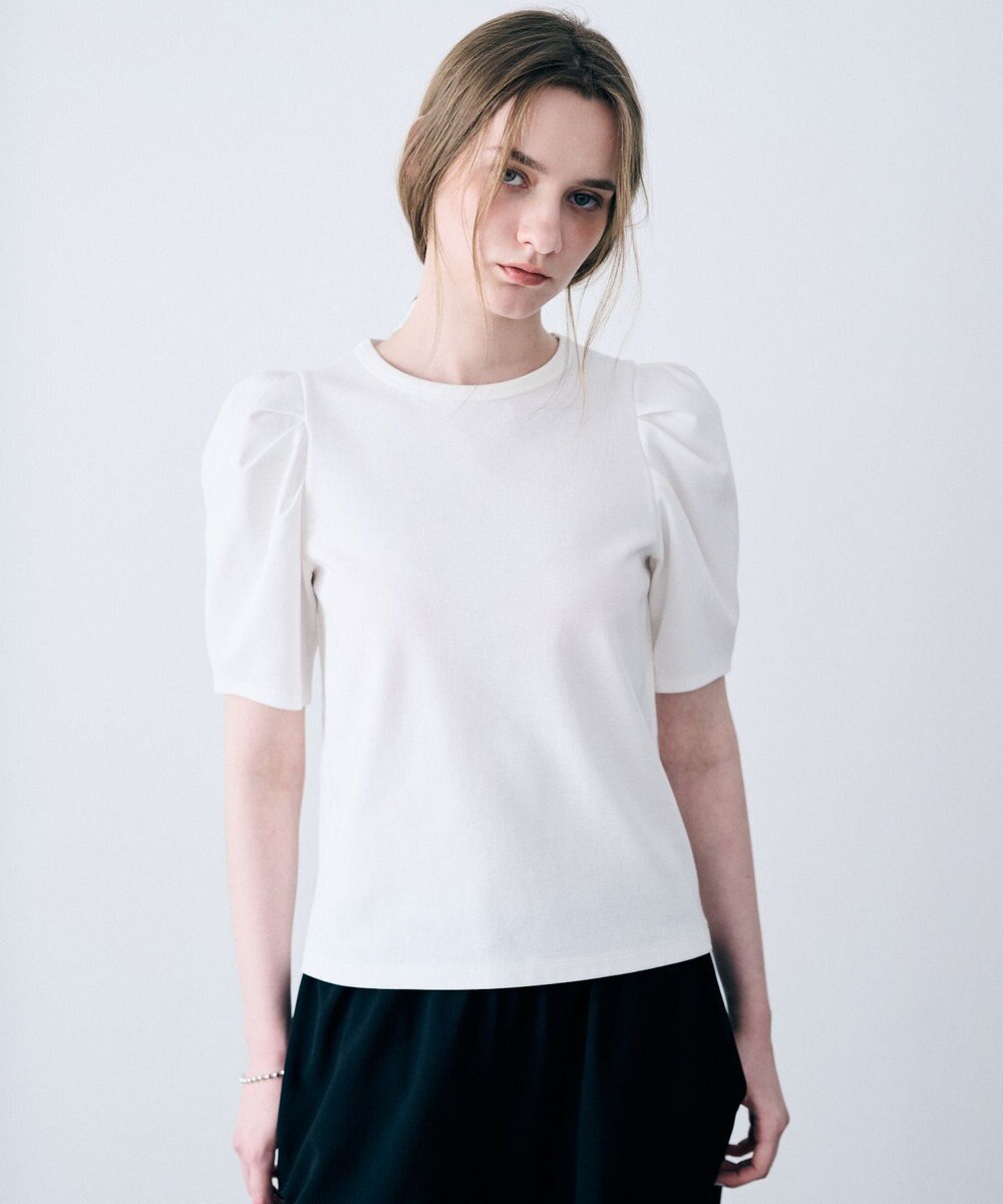 uncrave ダブルフェイスジャージー ボリュームスリーブカットソー 