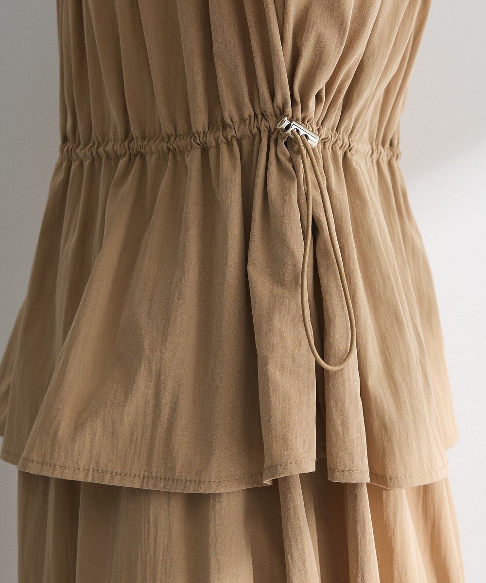 Green Parks ラメリブペプラムドッキングワンピース 