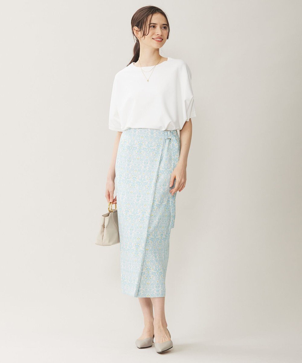 自由区 L 【WEB限定カラーあり・接触冷感・UVカット】クレープストレッチドルマン ニット 