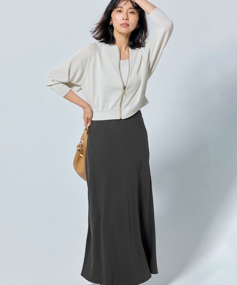 23区 【SLOW/洗える】シアージップカーディガン 