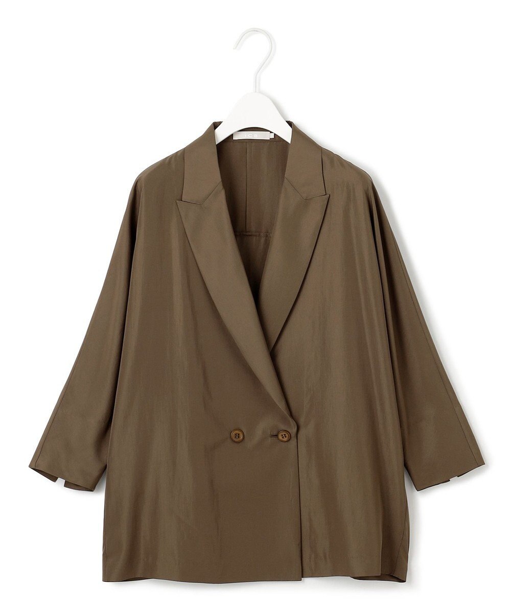 ICB 【接触冷感・UVケア・速乾・洗える】シルクエステルタフタ ブラウスジャケット 