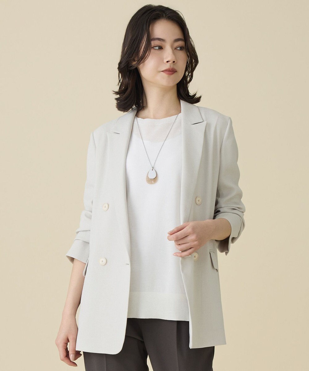 自由区 S 【セットアップ対応】リネンライクシンセティックテーラード ジャケット 