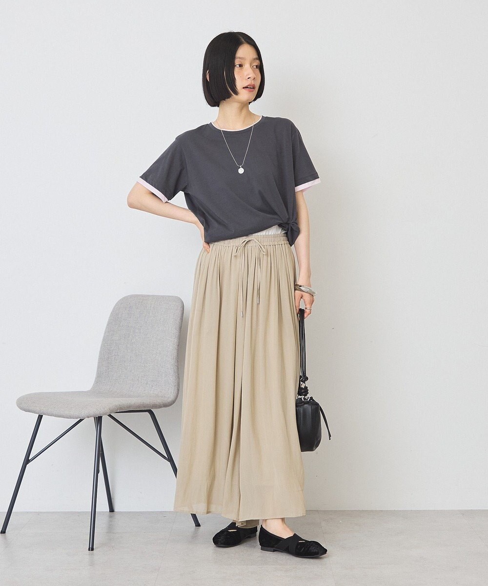 AMERICAN HOLIC 配色レイヤード風シアーＴシャツ 