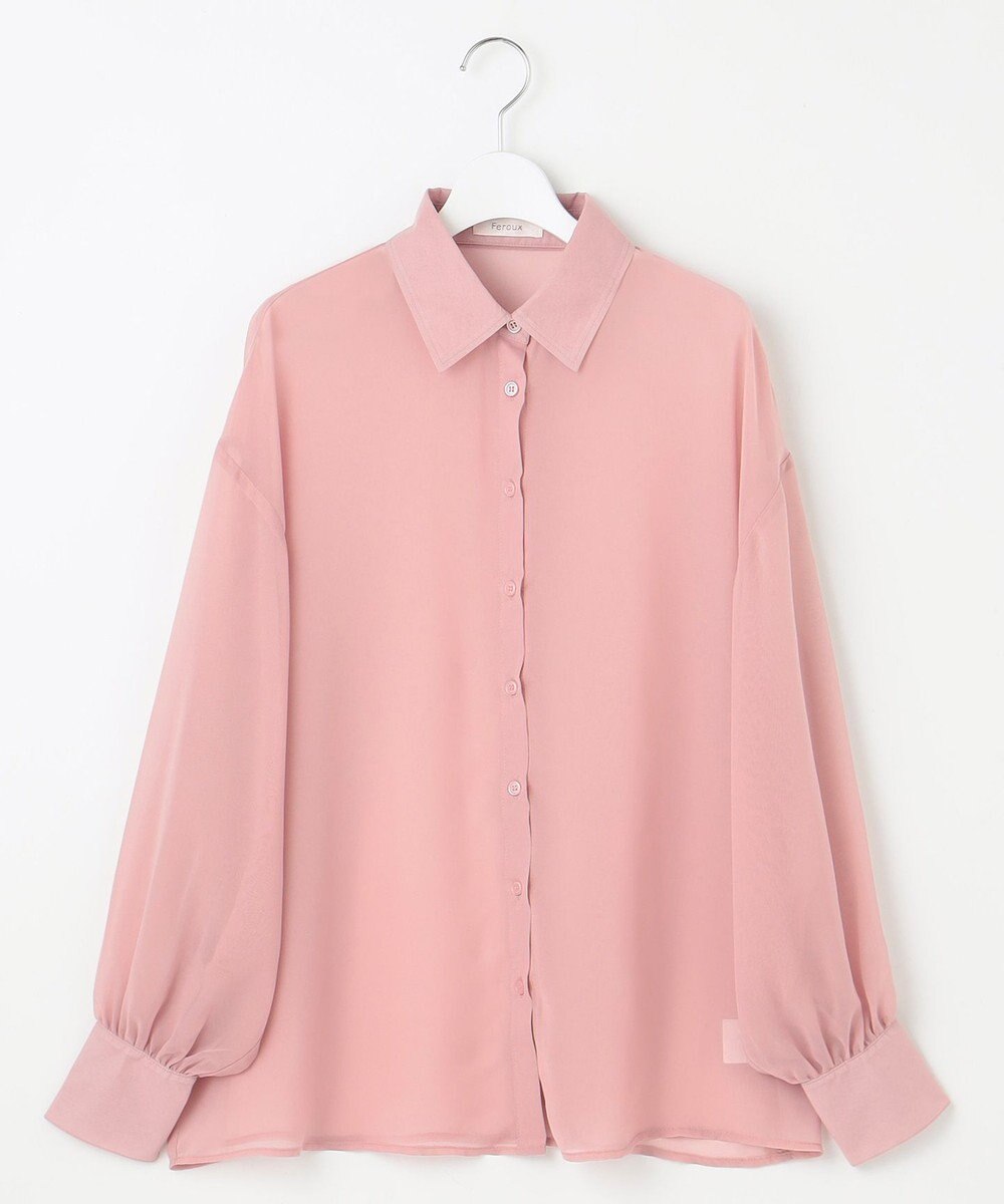 Feroux 【洗える】ベーシックシアー シャツ 