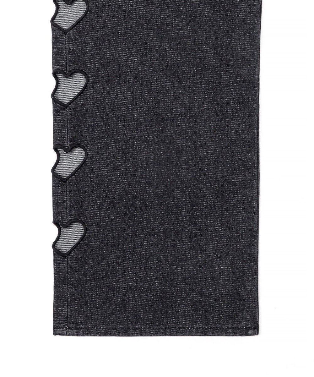 WEGO 【MLサイズ展開】ハートサイドラインストレートパンツ 