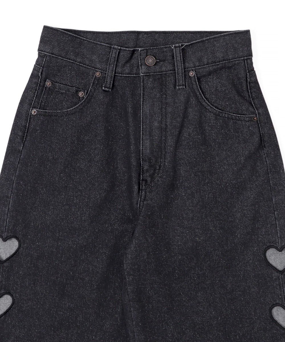 WEGO 【MLサイズ展開】ハートサイドラインストレートパンツ 