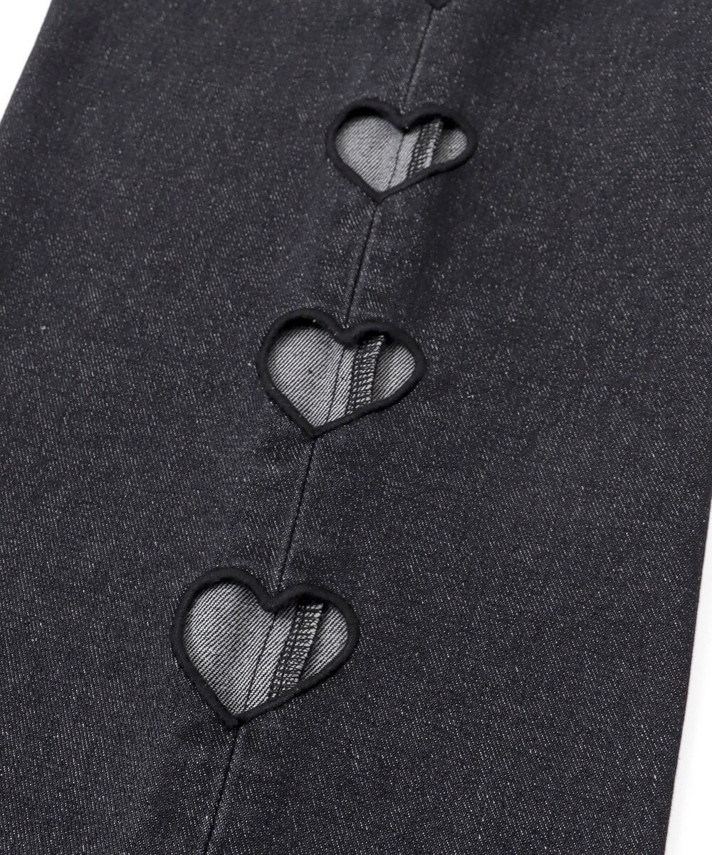 WEGO 【MLサイズ展開】ハートサイドラインストレートパンツ 