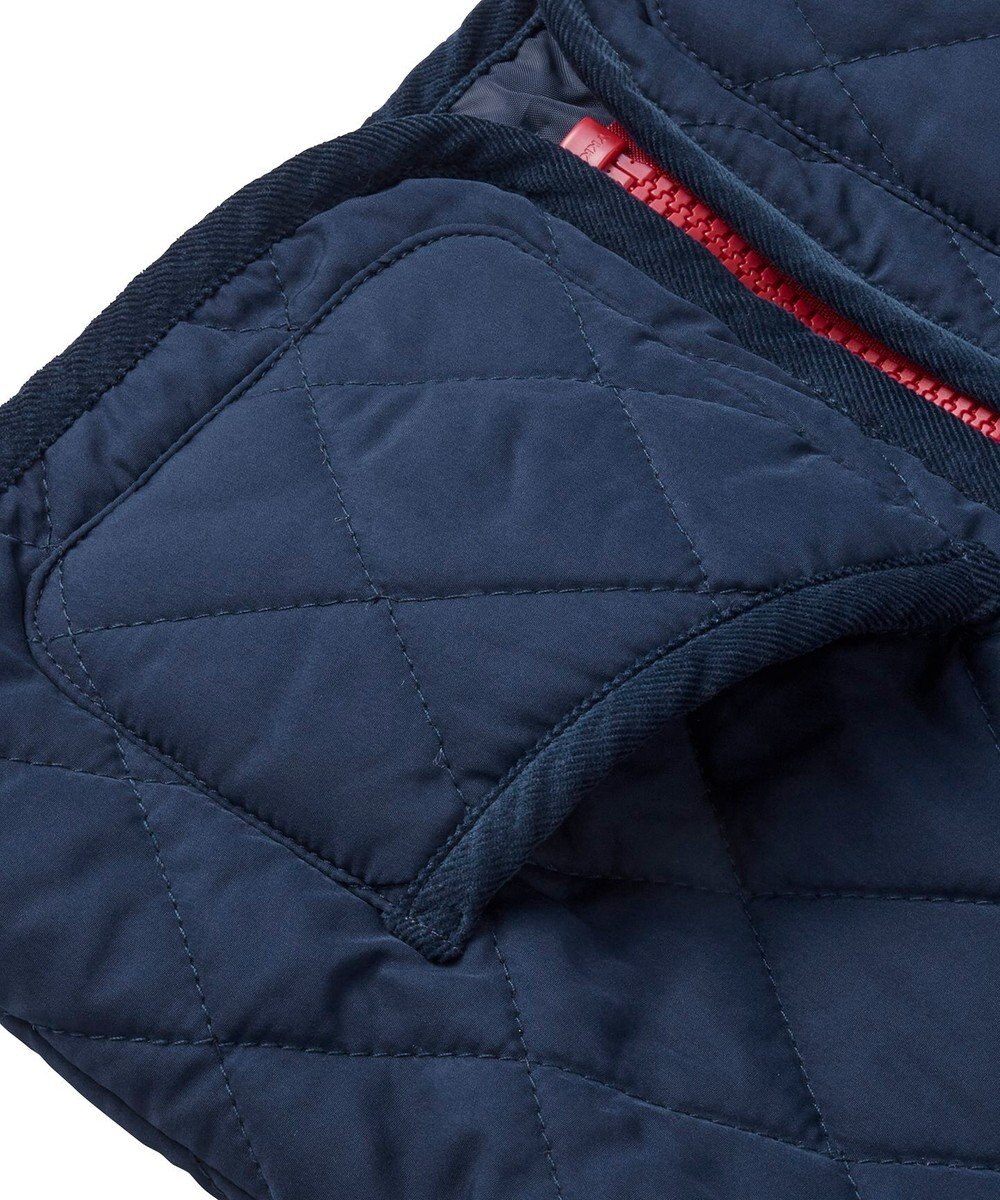 MIKI HOUSE HOT BISCUITS 【80-120cm】 抗菌・抗ウイルス ノーカラー キルティングジャンパー 