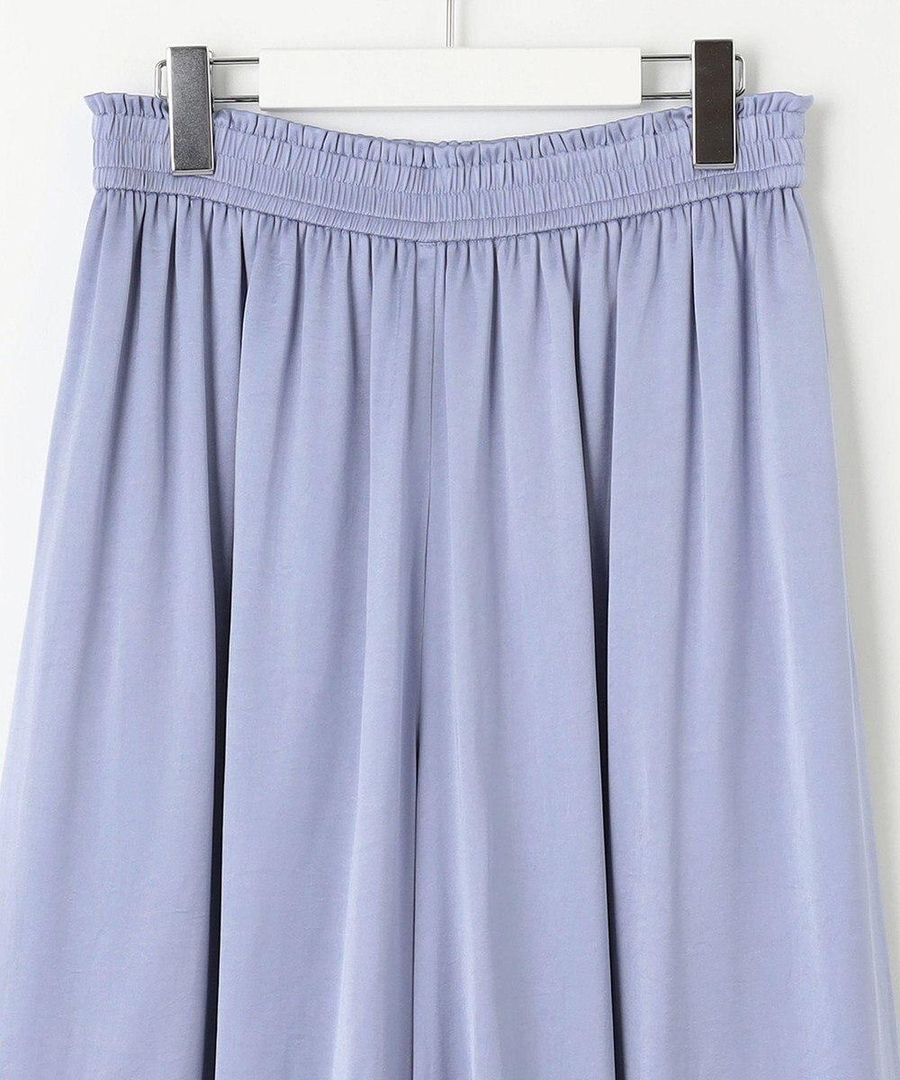 自由区 【ウエストゴム・長さ調整可・洗える・XSサイズあり】ビンテージサテン ガウチョパンツ 