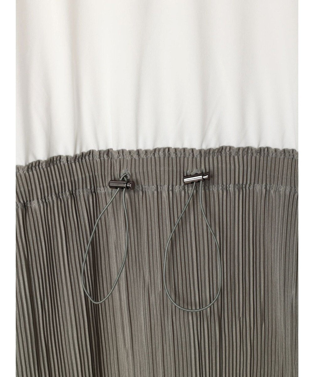 Green Parks プリーツドッキングフレンチワンピース 