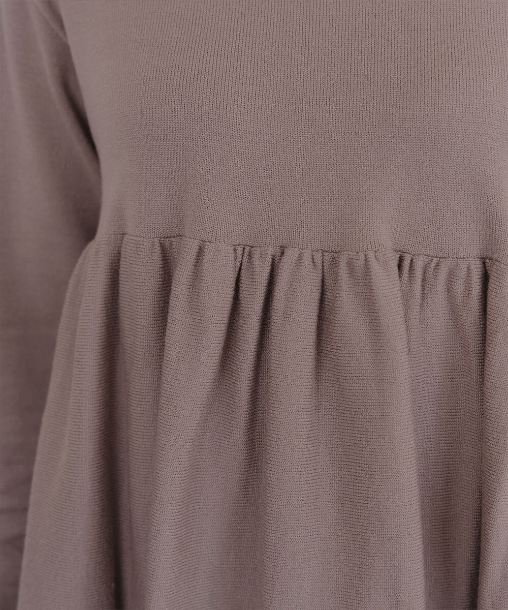 Tiaclasse 【洗える】ギャザーフレアニットチュニック 