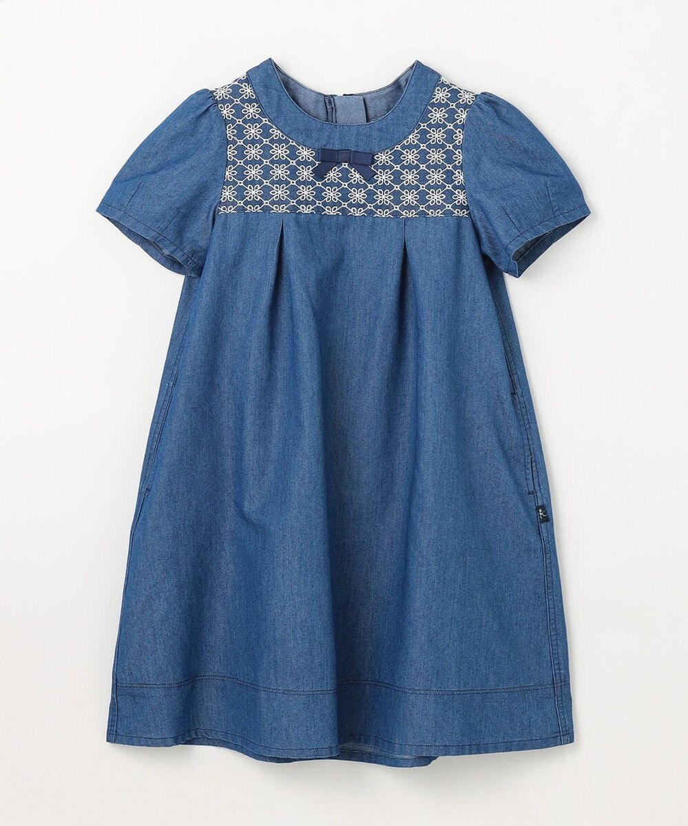 組曲 KIDS 【150-160㎝】レースコンビデニムワンピース 