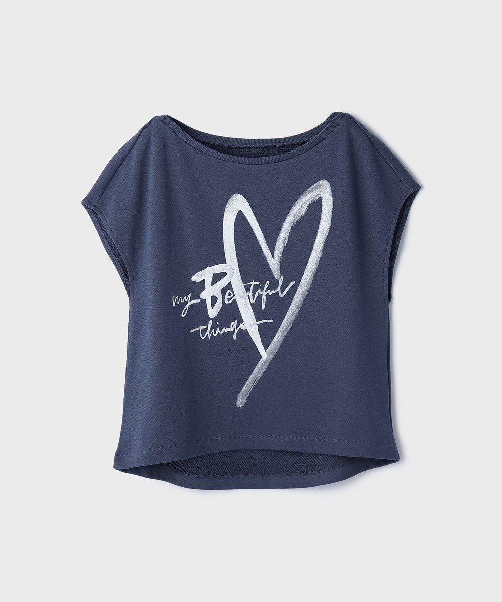 GRACE CONTINENTAL ハートプリント裏毛トップ 