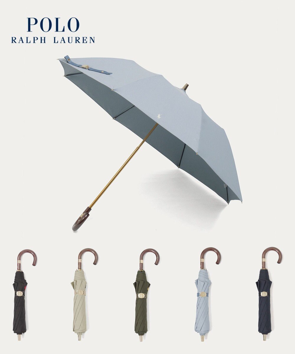 MOONBAT POLO RALPH LAUREN（ポロ ラルフローレン）晴雨兼用日傘 ワンポイント ポロポニー 無地  折りたたみ傘 楽折 遮光 遮熱 UV 