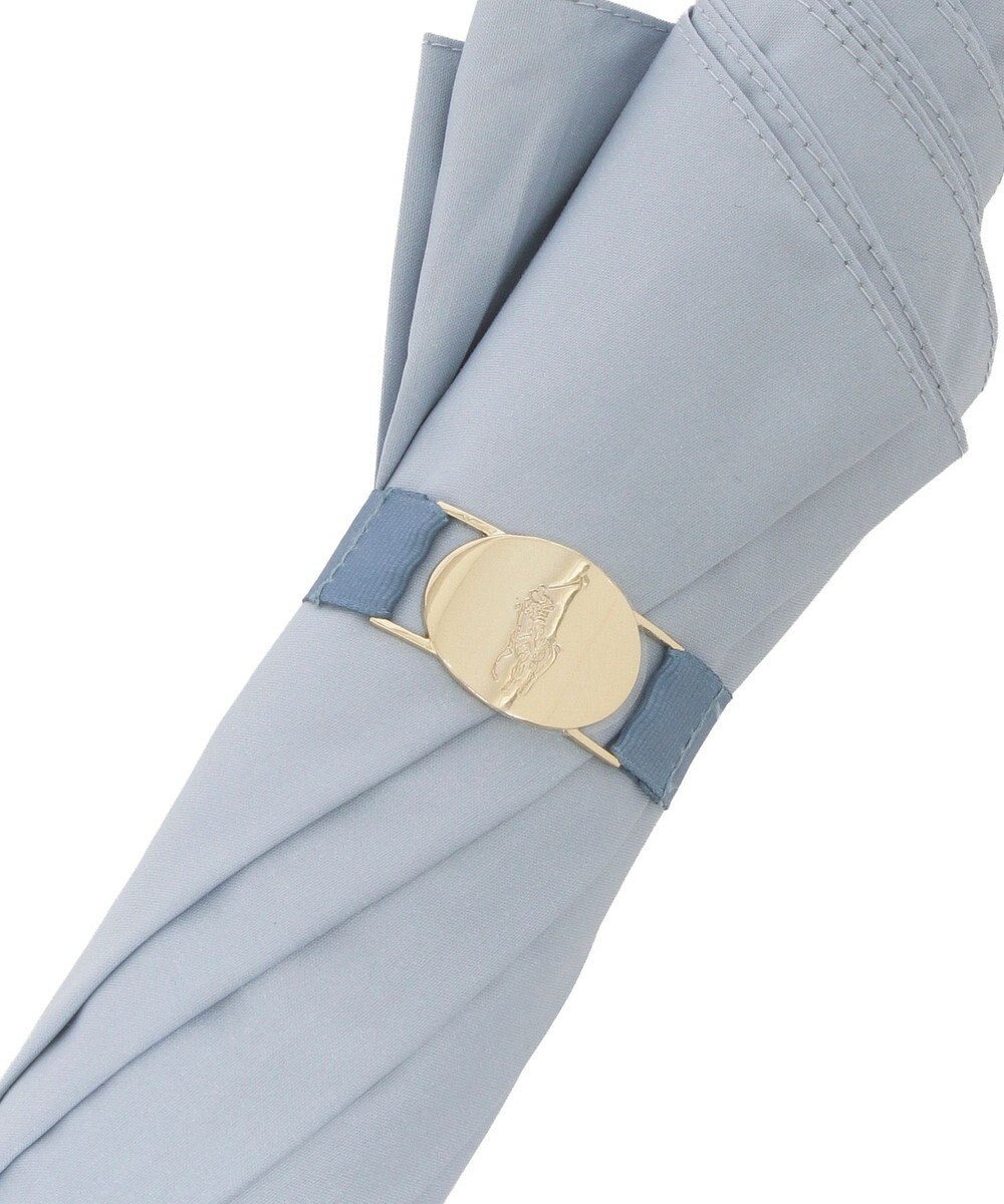 MOONBAT POLO RALPH LAUREN（ポロ ラルフローレン）晴雨兼用日傘 ワンポイント ポロポニー 無地  折りたたみ傘 楽折 遮光 遮熱 UV 