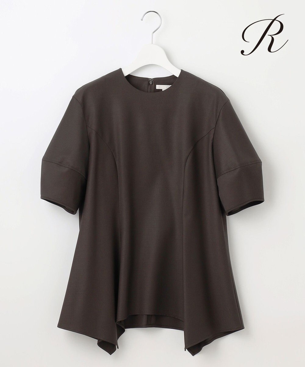 23区 L 【R(アール)】ウールトロストレッチ ランタンスリーブブラウス 