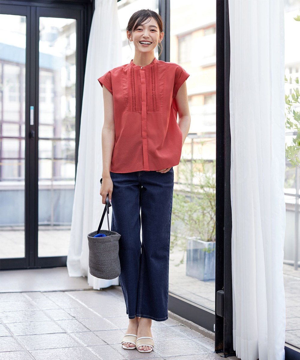 Tiaclasse 【小倉優子さん着用】ラタン風配色ストラップサンダル 